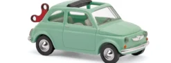 BUSCH 48736 Fiat 500 mit Aufziehschlüssel 1965 | Modellauto 1:87