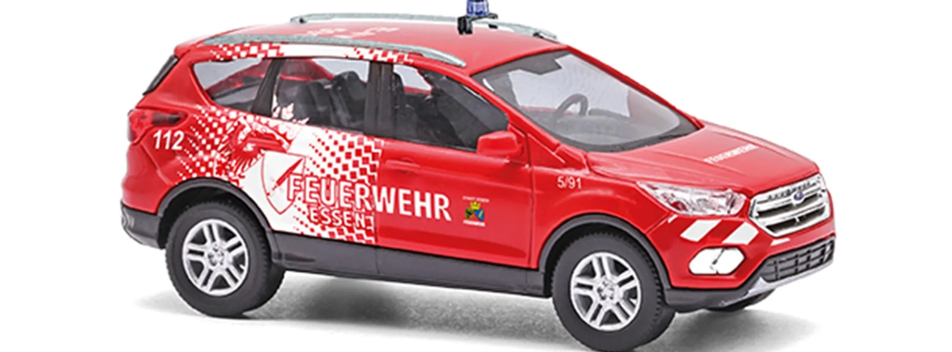 BUSCH 53530 Ford Kuga Feuerwehr Essen | Blaulichtmodell 1:87