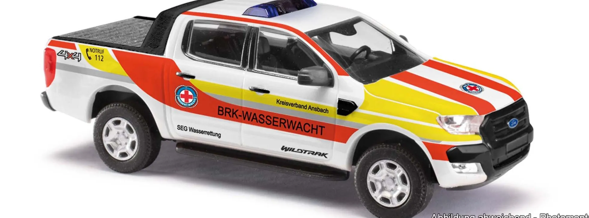 BUSCH 52819 Ford Ranger BRK Wasserrettung | Blaulichtmodell 1:87