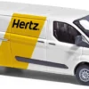 BUSCH 52417 Ford Transit Custom Transporter Kastenwagen Hertz Miniaturmodell Spur H0