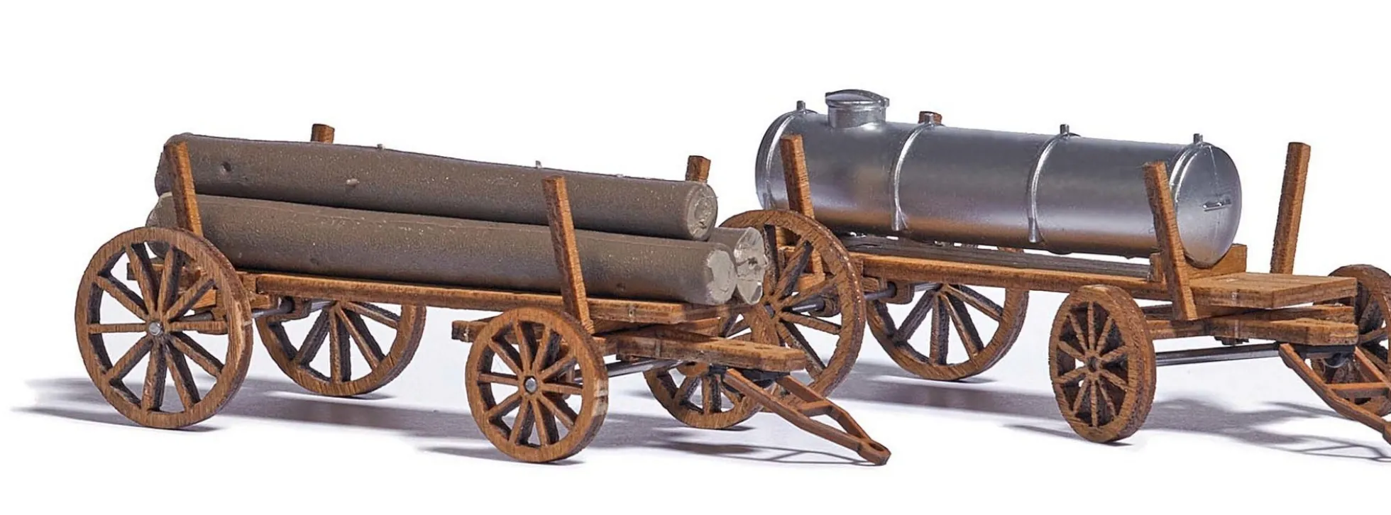 BUSCH 1386 Holzwagen 2 Stück LaserCut Bausatz Spur H0