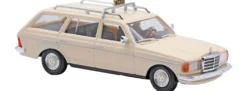 BUSCH 46818 MB E-Klasse W123 T-Modell Taxi | mit Fahrer | Modellauto 1:87