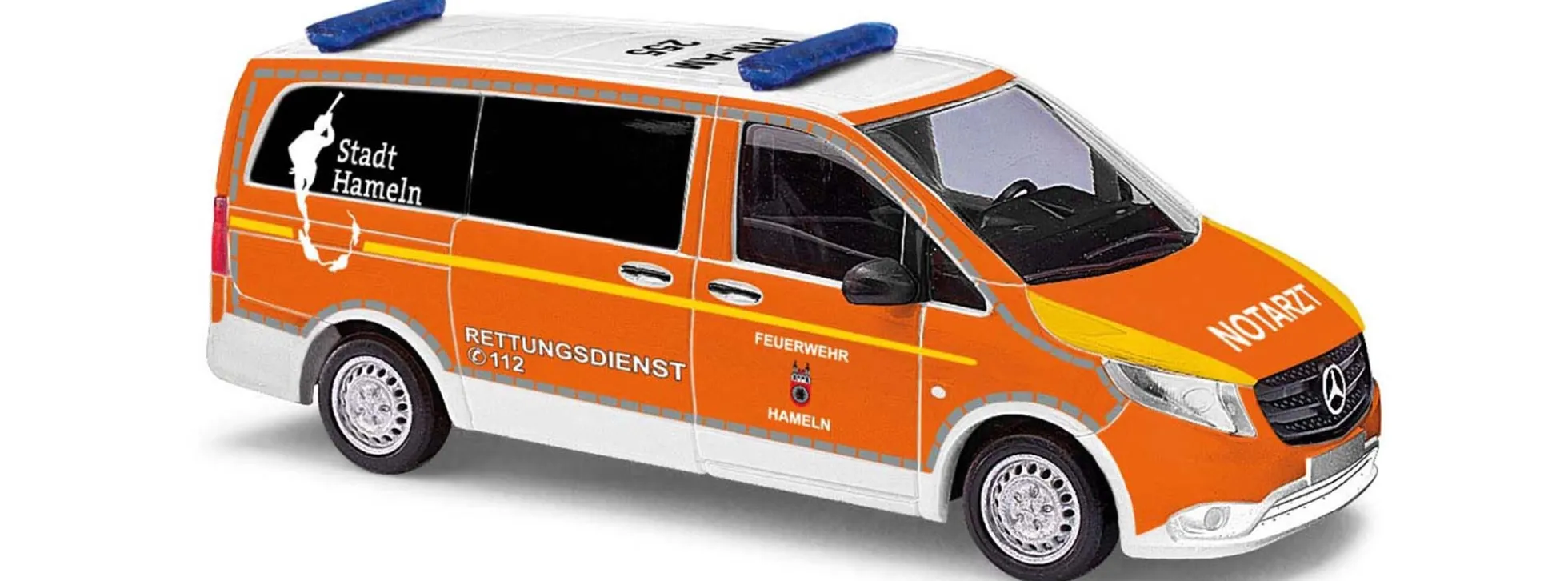 BUSCH 51182 MB Vito Notarzt Hameln | Baujahr 2014 | Blaulichtmodell 1:87