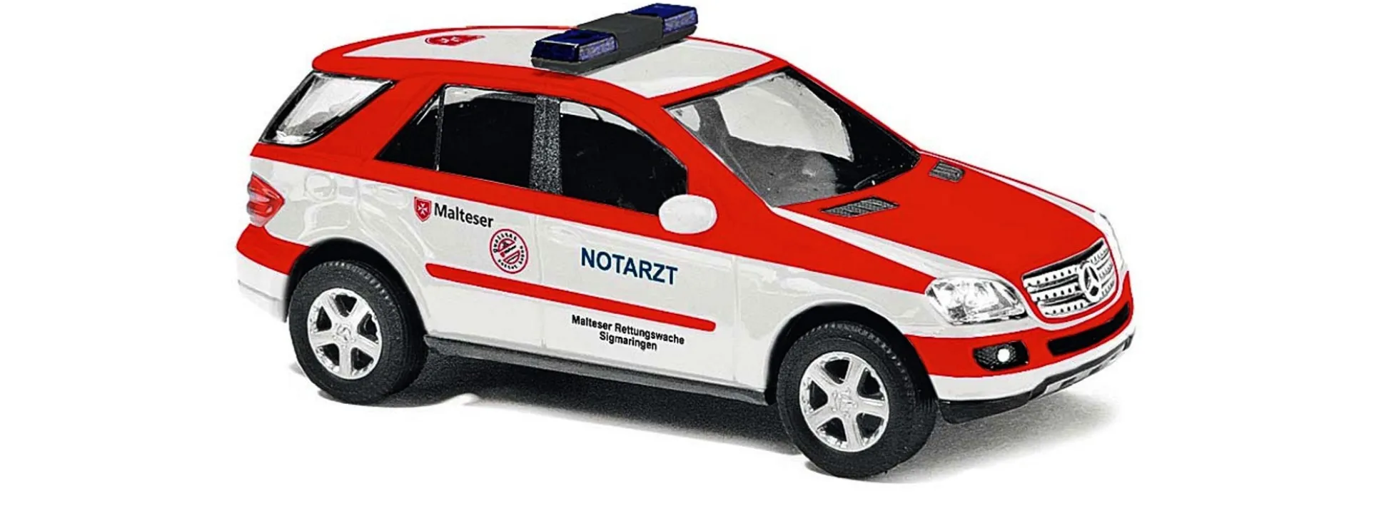 BUSCH 49811 Mercedes-Benz M-Klasse W164 Malteser Notarzt Blaulichtmodell 1:87