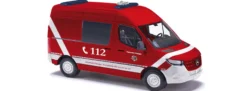 BUSCH 54058 Mercedes-Benz Sprinter Halbbus kurz Feuerwehr Erlangen Blaulichtmodell 1:87