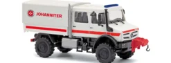 BUSCH 51084 Mercedes-Benz Unimog U 5023 Doppelkabine Johanniter 2013 | Blaulichtmodell 1:87