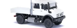 BUSCH 51081 Mercedes-Benz Unimog U 5023 Doppelkabine weiß 2013 | LKW-Modell 1:87