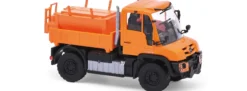 BUSCH 50932 Mercedes-Benz Unimog U430 mit Asphalt-Thermofass 2013 | Baumaschinenmodell 1:87