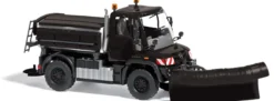 BUSCH 50933 Mercedes-Benz Unimog U430 Winterdienst schwarz LKW-Modell 1:87