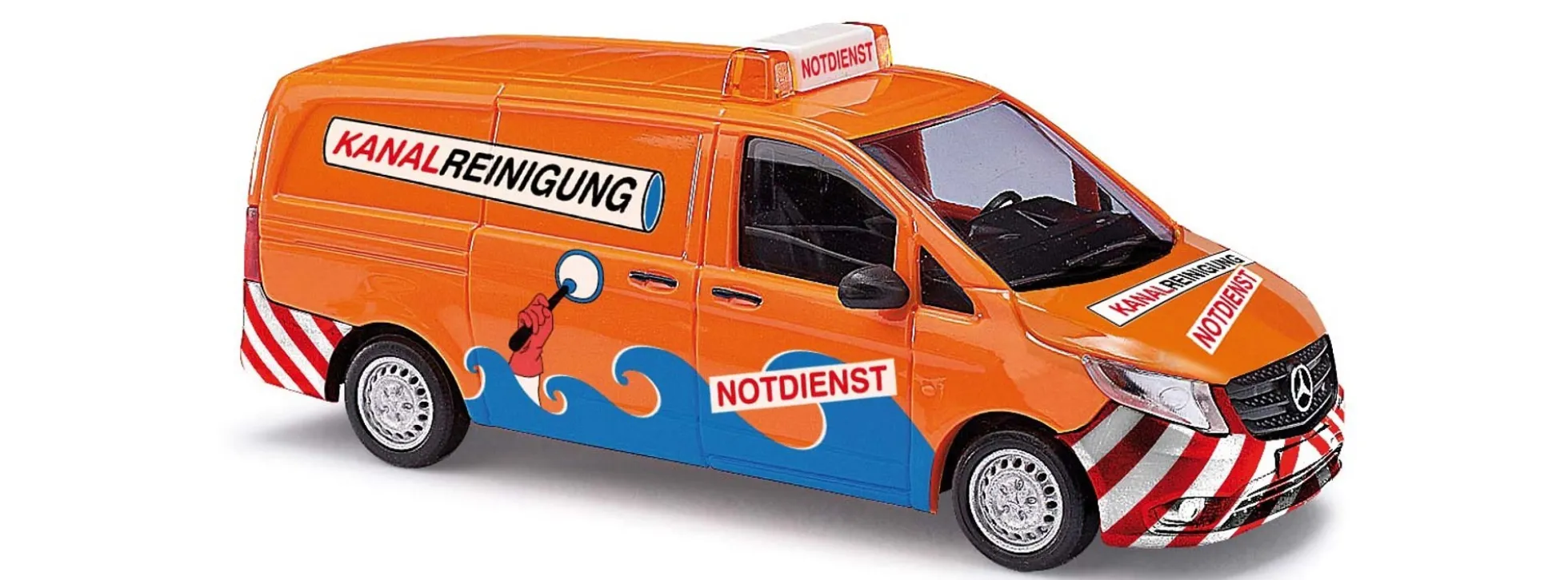 BUSCH 51138 Mercedes-Benz Vito Transporter Kanal-Reinigung Automodell 1:87