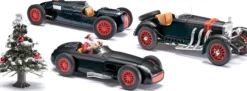 BUSCH 59920 Mercedes-Benz W 196 / SSK / Auto Union Typ C | Weihnachts-Set | Modellautos 1:87