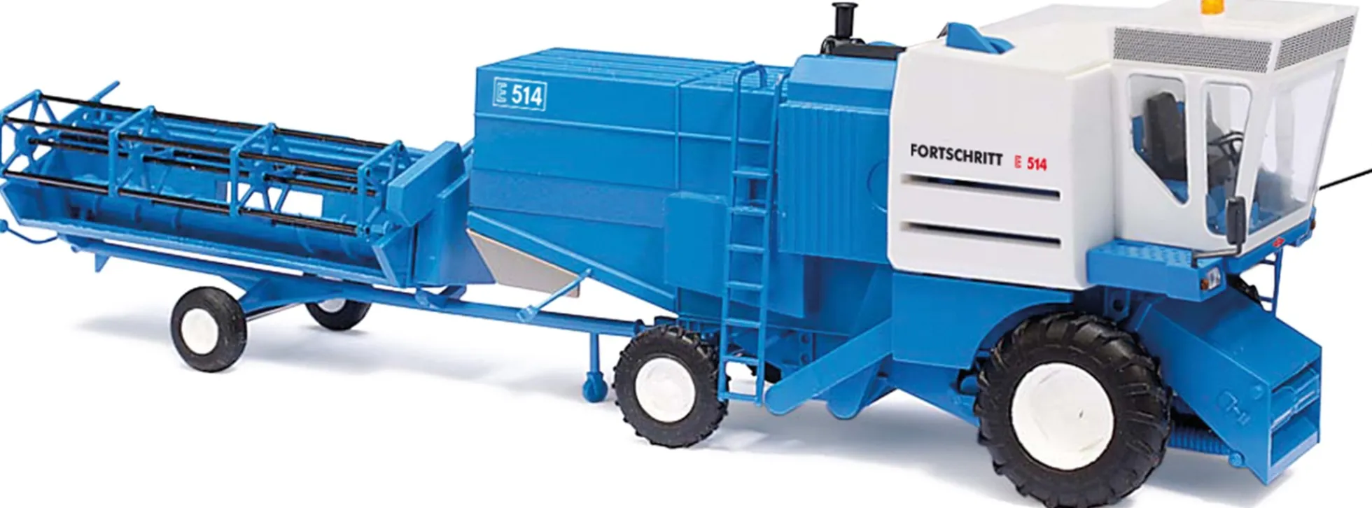 BUSCH 40183 Mähdrescher Fortschritt E514 blau 1982 | Landwirtschaftsmodell 1:87