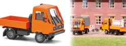 BUSCH 42255 Multicar M26 mit Fahrer 1991 kommunalorange Automodell 1:87