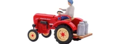 BUSCH 50013 Porsche Junior K mit Bäuerin | Landwirtschaftsmodell 1:87