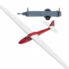 BUSCH 1154 Segelflugzeug rot mit Anhänger Fertigmodell Spur H0