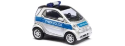 BUSCH 46149 Smart Fortwo 2007 Cyber-Polizei Blaulichtmodell 1:87