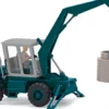 BUSCH 54405 TIH 445 Schlepper mit Fahrer und Betonrohr 1975 | Baumaschinenmodell 1:87