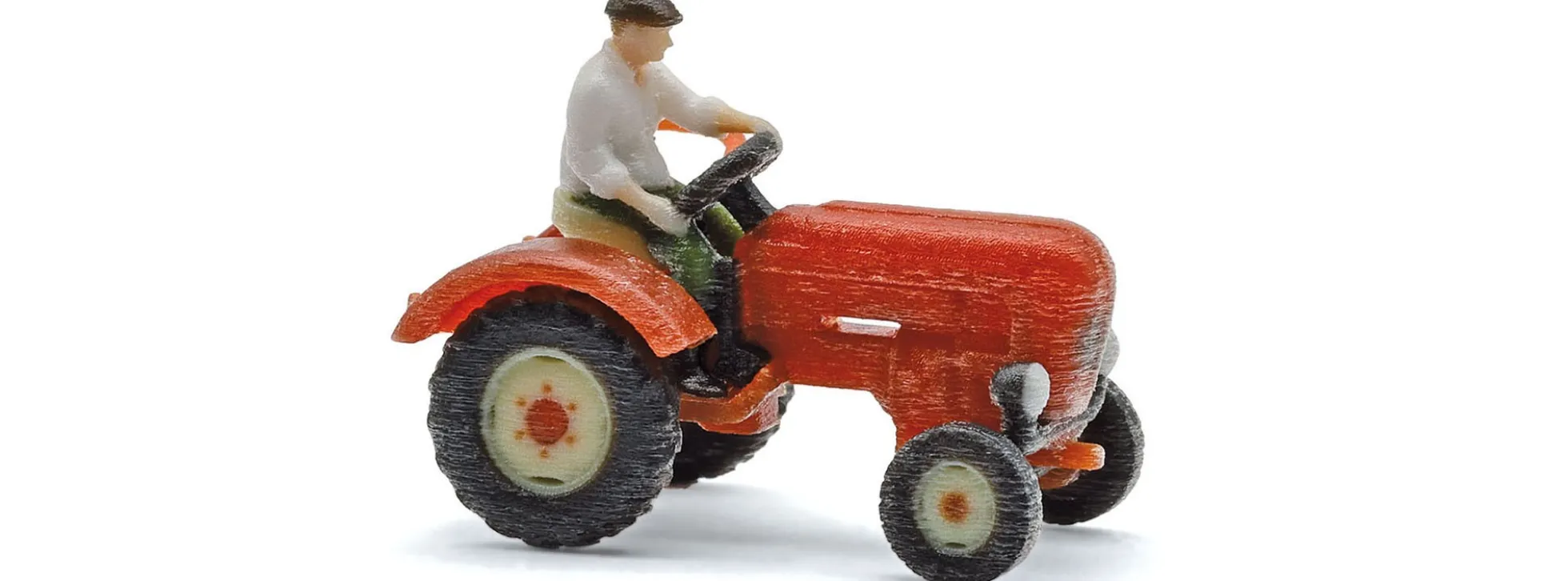 BUSCH 8358 Traktor Junior mit Bauer | Landwirtschaftsmodell 1:160