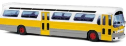 BUSCH 44518 US Bus Fishbowl gelb mit Schilder Busmodell 1:87