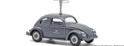 BUSCH 52917 VW Käfer Brezelfenster Funkmesswagen DBP grau | Modellauto 1:87