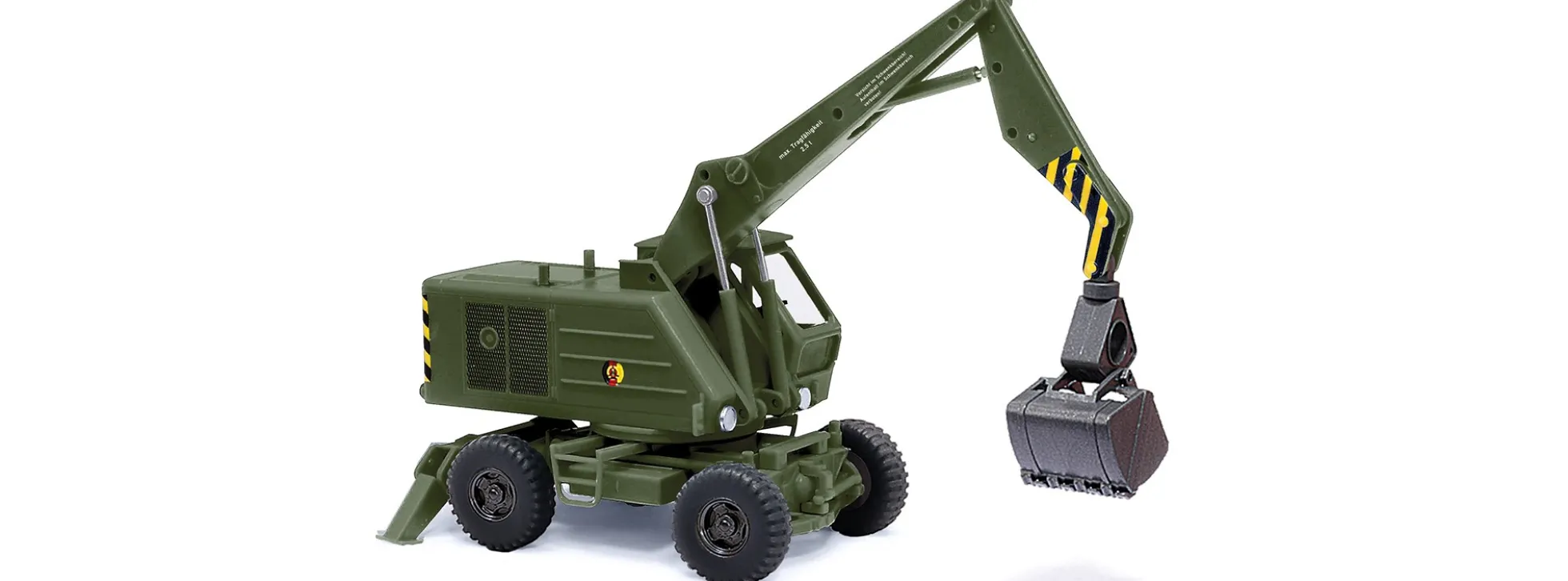 BUSCH 87405 Weimar Mobilbagger T174-2 NVA grün | Baumaschinenmodell 1:120
