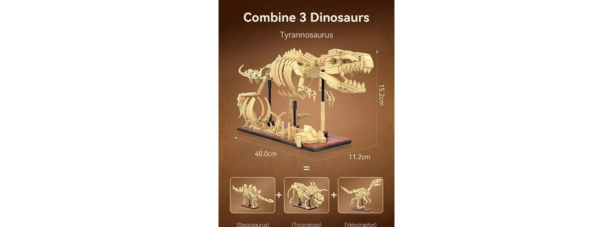 CaDA C59013W Dinosaurier Fossil Triceratops Bricks | Dino Baukasten