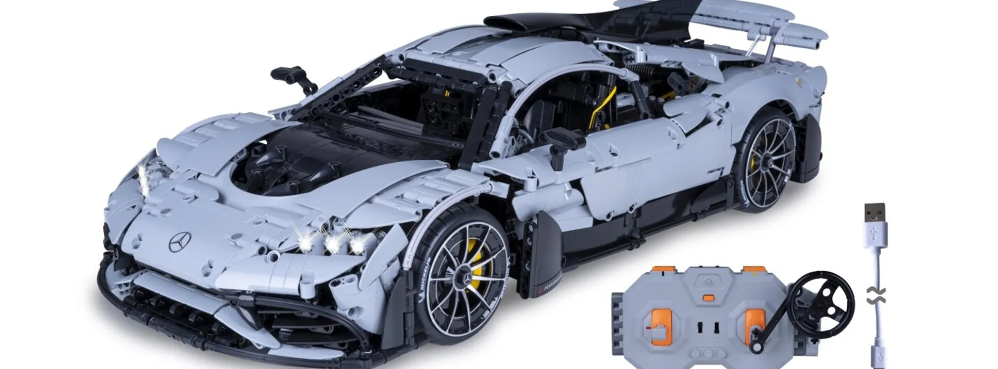 CaDA C61503W Mercedes-Benz AMG ONE grau | 2,4 GHz | Auto Baukasten 1:8