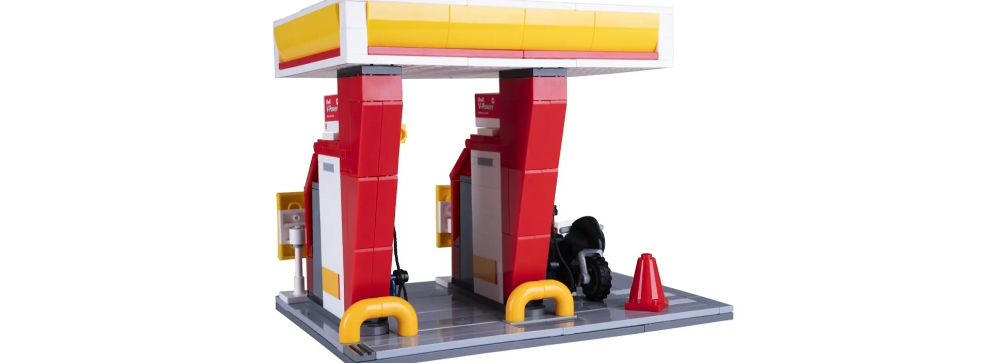 CaDA C66028W Shell Tankstelle | Gebäude Baukasten