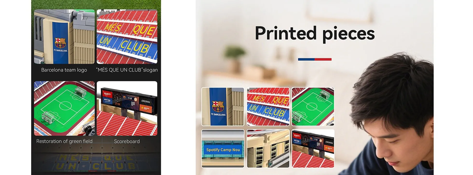 CaDA C66023W Spotify Camp Nou Stadion FC Barcelona | Gebäude Baukasten 1:888