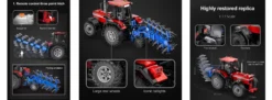 CaDA C61052W Traktor mit Plfug | 2,4 GHz | Agrar Baukasten 1:17