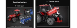 CaDA C61052W Traktor mit Plfug | 2,4 GHz | Agrar Baukasten 1:17