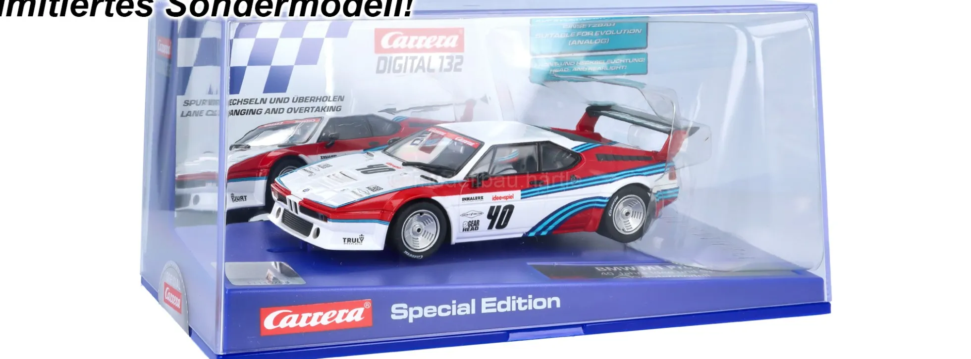 Carrera 30799 Digital 132 BMW M1 Procar | 40 Jahre I+S Sondermodell | Slot Car 1:32