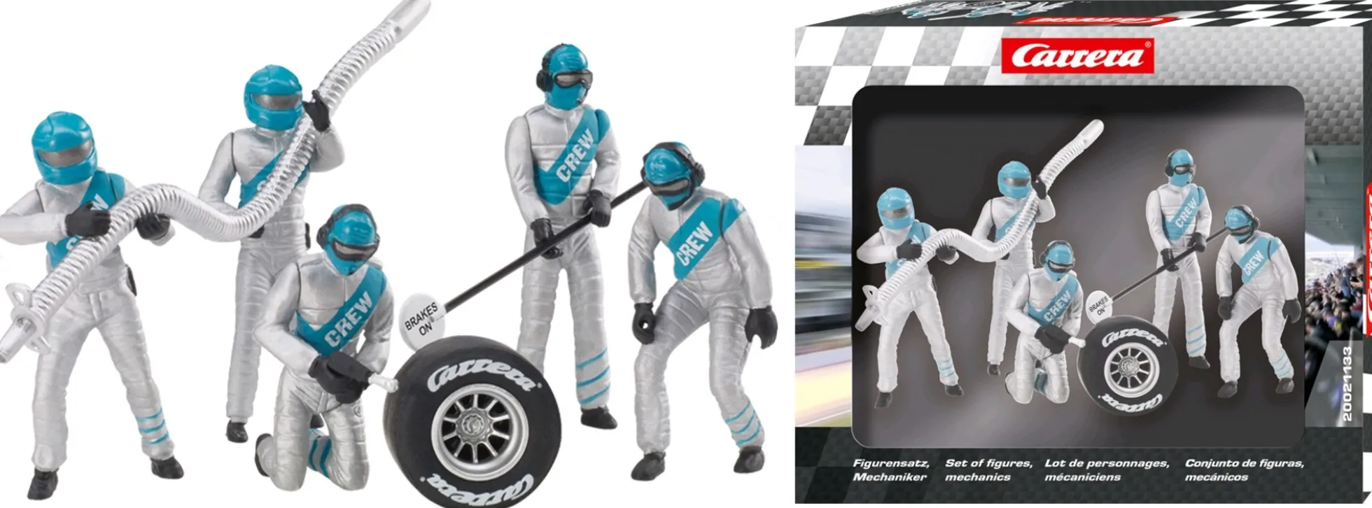 Carrera 21133 Digital 132 / Evolution Figurensatz Mechaniker, silber | 5 Stück | 1:32