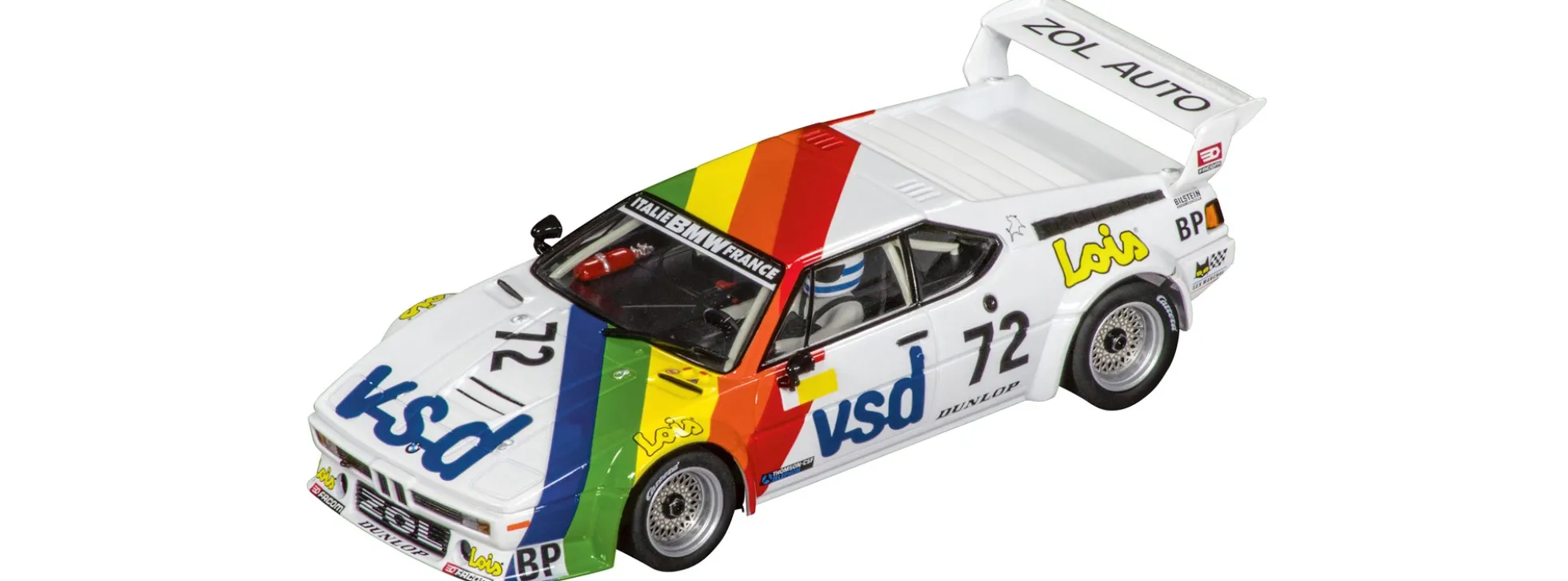 Carrera 27716 Evolution BMW M1 | Zol Auto No.72 24h 1981 | Slot Car 1:32