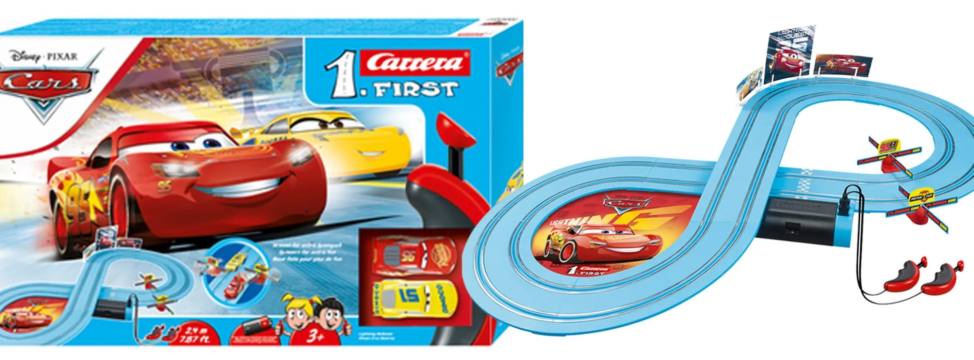 Carrera 63037 FIRST Disney/Pixar Cars - Race of Friends | Autorennbahn | Ab 3 Jahren