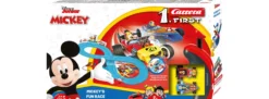 Carrera 63045 FIRST Mickeys Fun Race | Autorennbahn Grundset | ab 3 Jahren