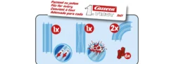 Carrera 67002 FIRST Schienen-Set mit Engstelle | Autorennbahn-Schienen 1:50