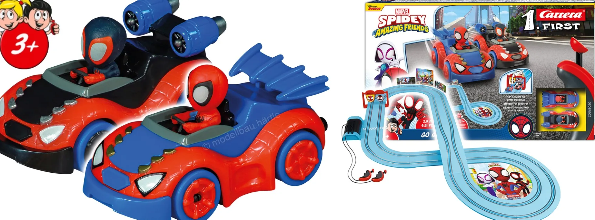 Carrera 63050 FIRST Spidey - Go Spidey Go! | Autorennbahn Grundset | ab 3 Jahren