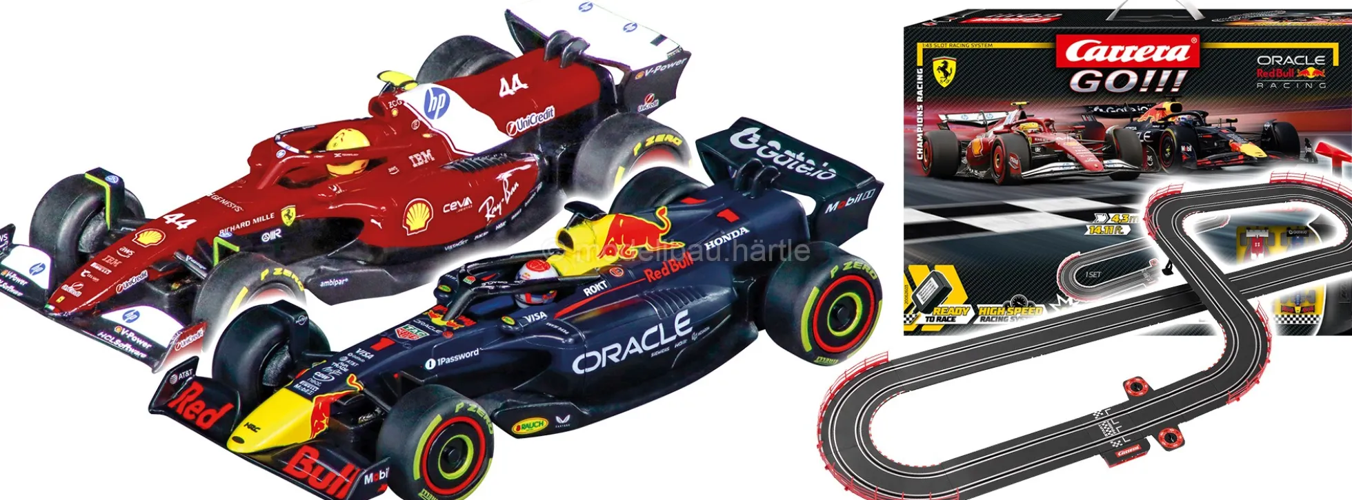 Carrera 62603 Go!!! Champions Racing | Autorennbahn Grundset 1:43