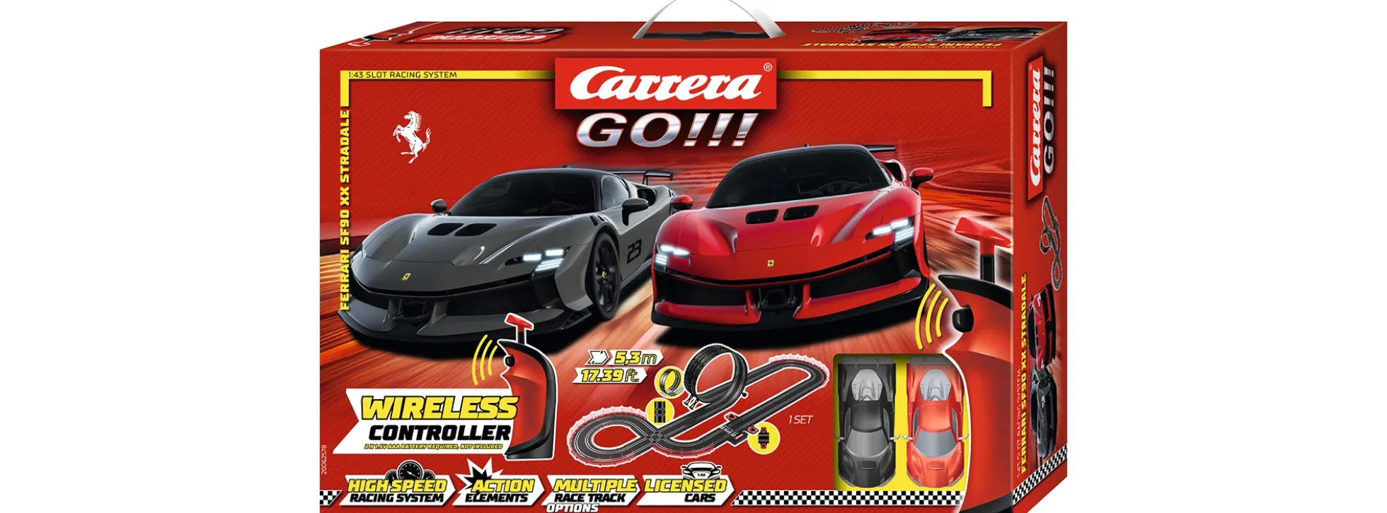 Carrera 62578 Go!!! Ferrari SF90 XX Stradale | WIRELESS | Autorennbahn Grundpackung 1:43