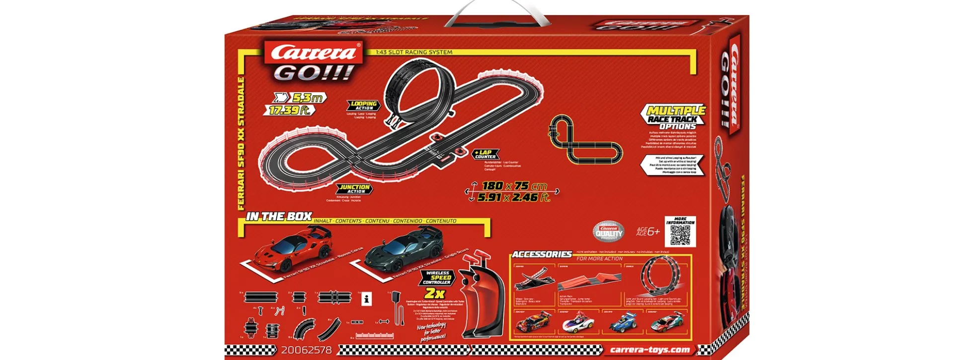 Carrera 62578 Go!!! Ferrari SF90 XX Stradale | WIRELESS | Autorennbahn Grundpackung 1:43