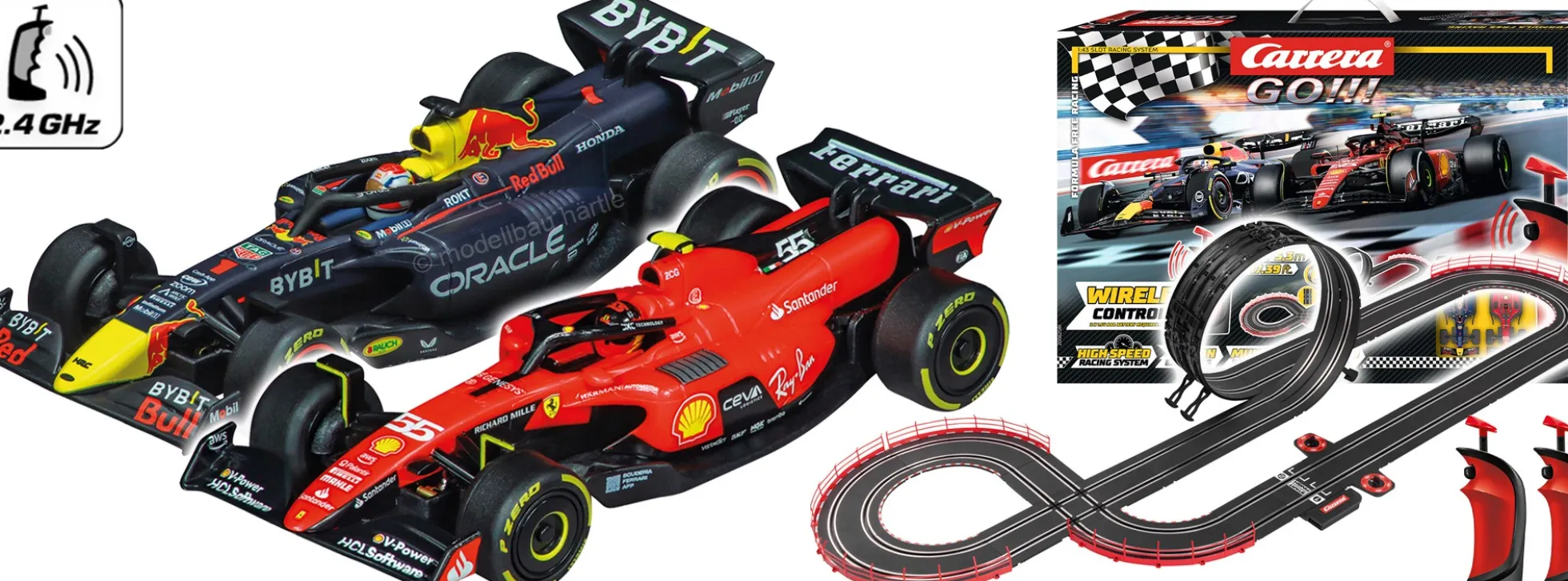 Carrera 62581 Go!!! Formula Free Racing | WIRELESS | Autorennbahn Grundpackung 1:43