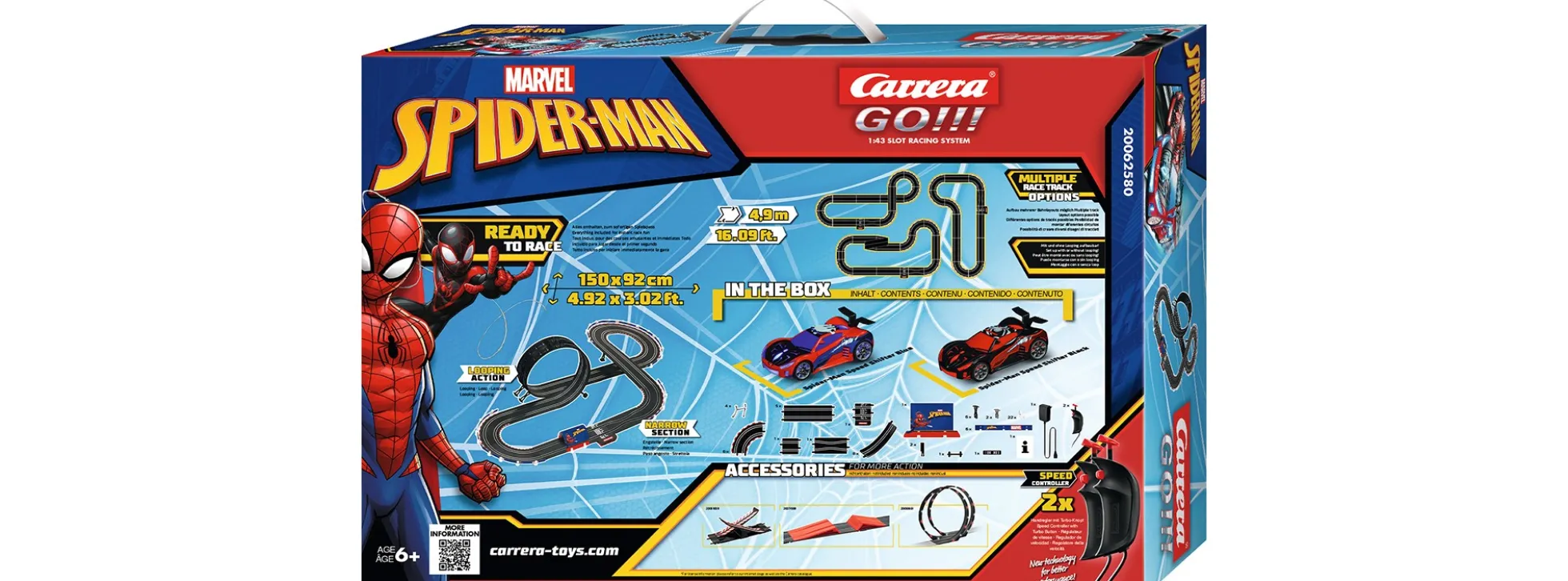 Carrera 62580 Go!!! Spider Racing | Autorennbahn Grundpackung 1:43
