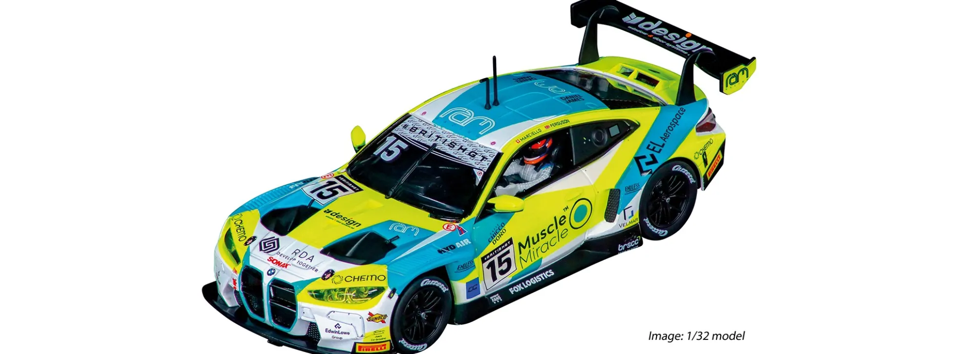 Carrera 51027 HYBRID BMW M4 GT3 | RAM Racing No. 15 | Slot Car 1:50