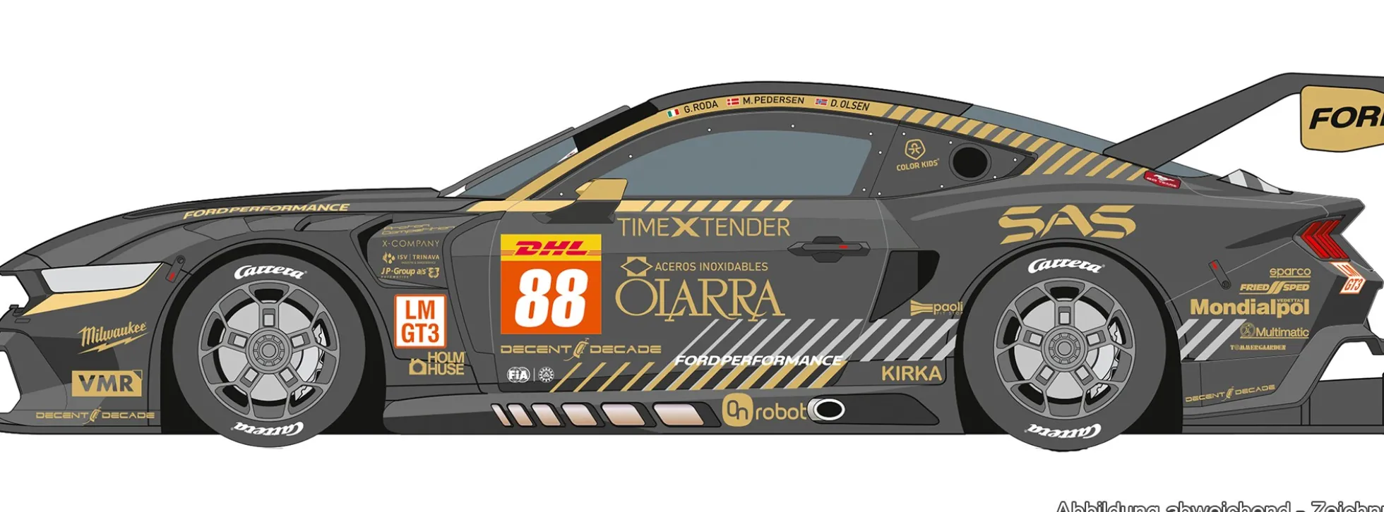 Carrera 51041 HYBRID Ford Mustang GT3 | Proton Competition No. 88 | Slot Car 1:50