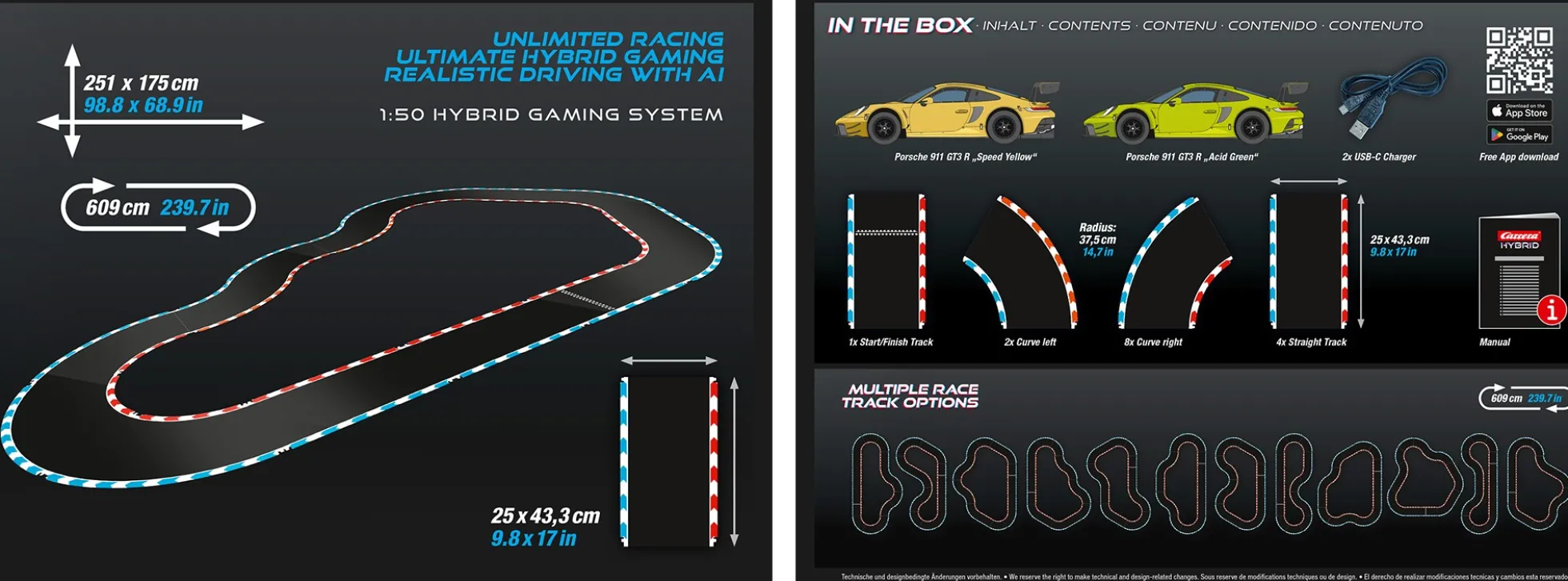 Carrera 50001 HYBRID Speedway to Hell | Autorennbahn Grundpackung 1:50