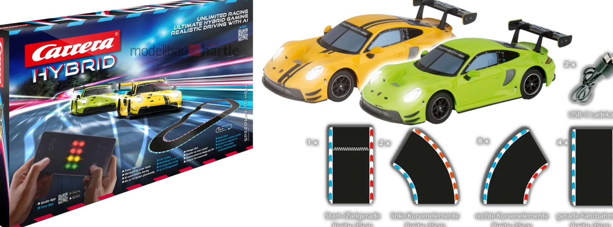 Carrera 50001 HYBRID Speedway to Hell | Autorennbahn Grundpackung 1:50