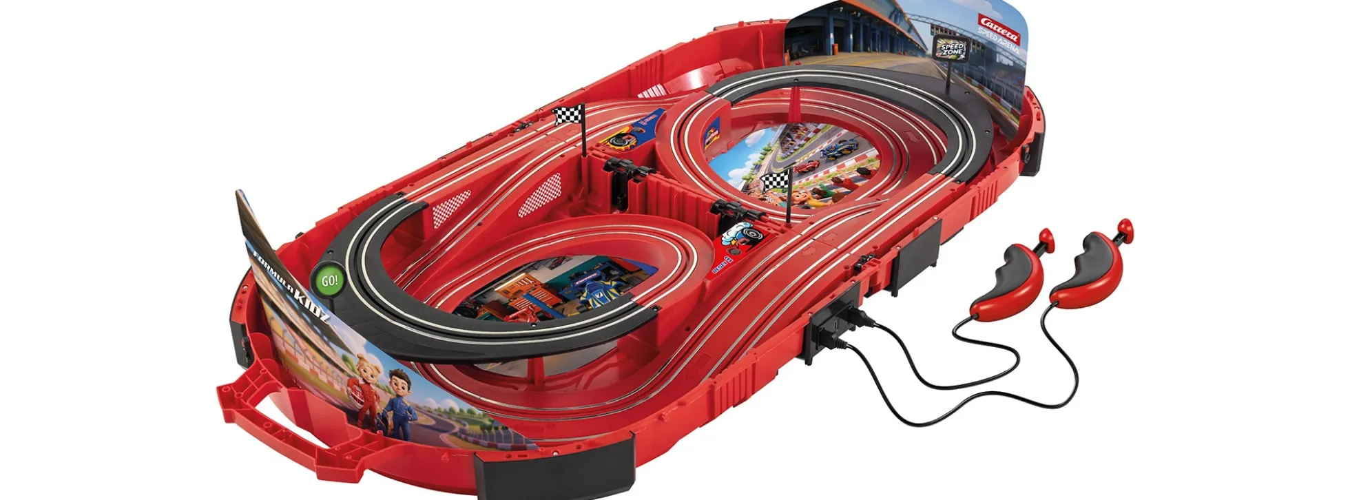 Carrera 16004 SPEED ARENA Formula Kidz | Autorennbahn Grundset | Ab 4 Jahren