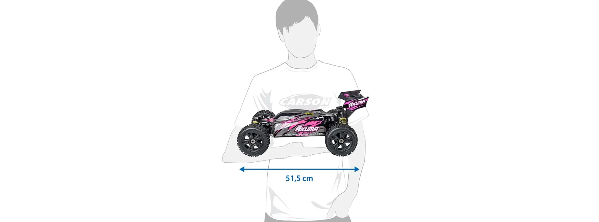 CARSON 500409083 Akuma Buggy pink | 4WD | 2.4 GHz | RTR | RC Car 1:8