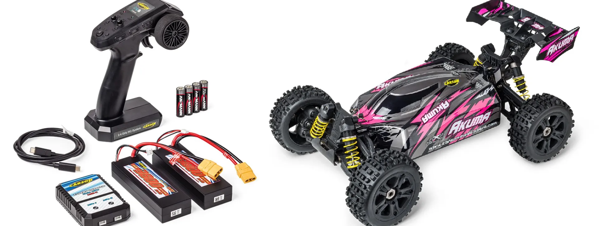 CARSON 500409083 Akuma Buggy pink | 4WD | 2.4 GHz | RTR | RC Car 1:8
